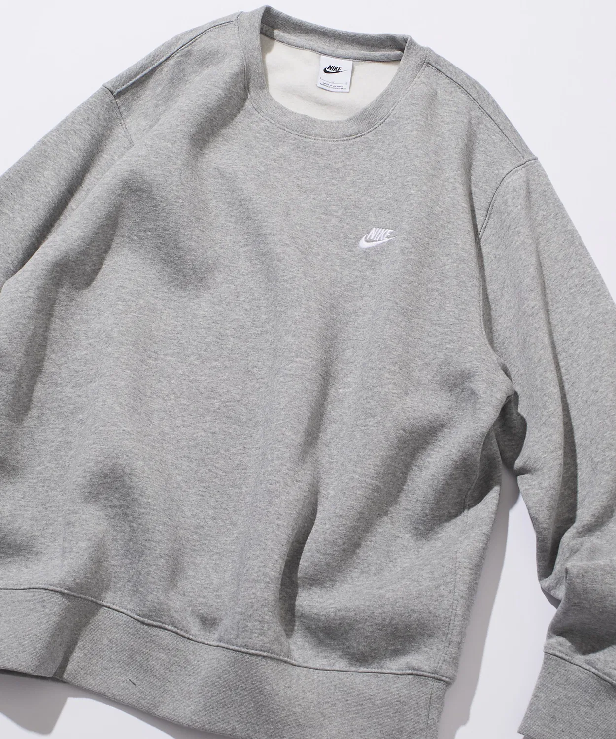 Свитшот Nike Club BB Crew L/S серый