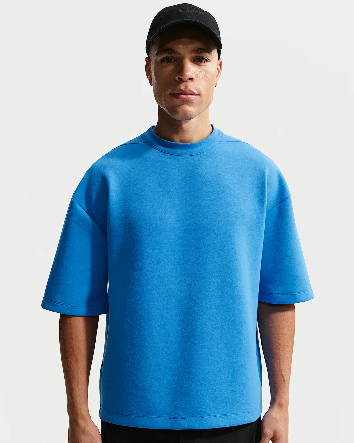 Мужская футболка Dri-FIT с коротким рукавом Nike 24.7 ImpossiblySoft, Light Photo Blue/Black/Blue Spark