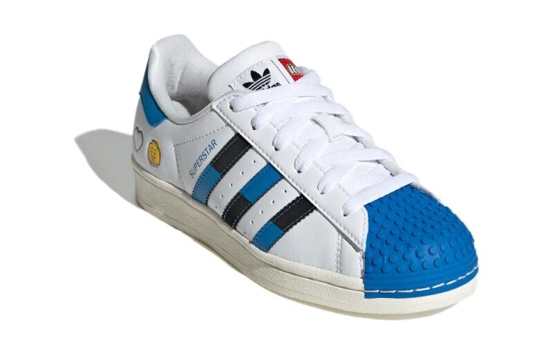 Детские кроссовки для скейтбординга adidas originals Superstar Series GS, University Blue/Black/White — фото 3