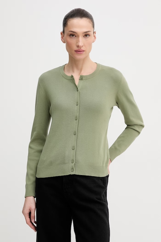 

Хлопковый кардиган United Colors of Benetton, зеленый