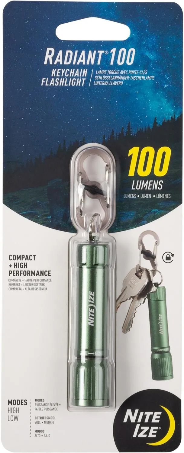 

Сияющий 100 брелок фонарик Nite Ize, Olive