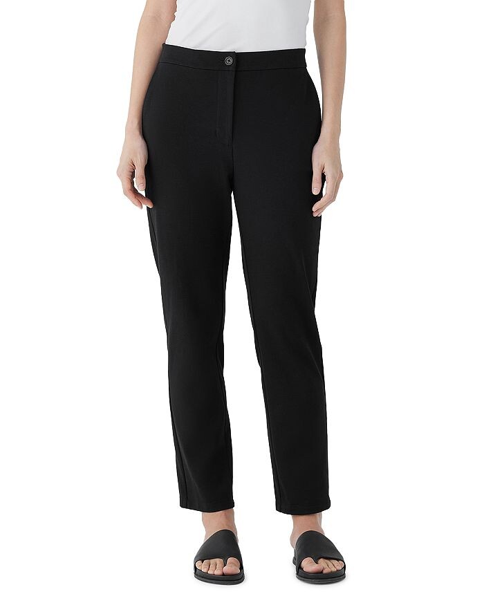 

Брюки до щиколотки с высокой талией Eileen Fisher Petites, черный