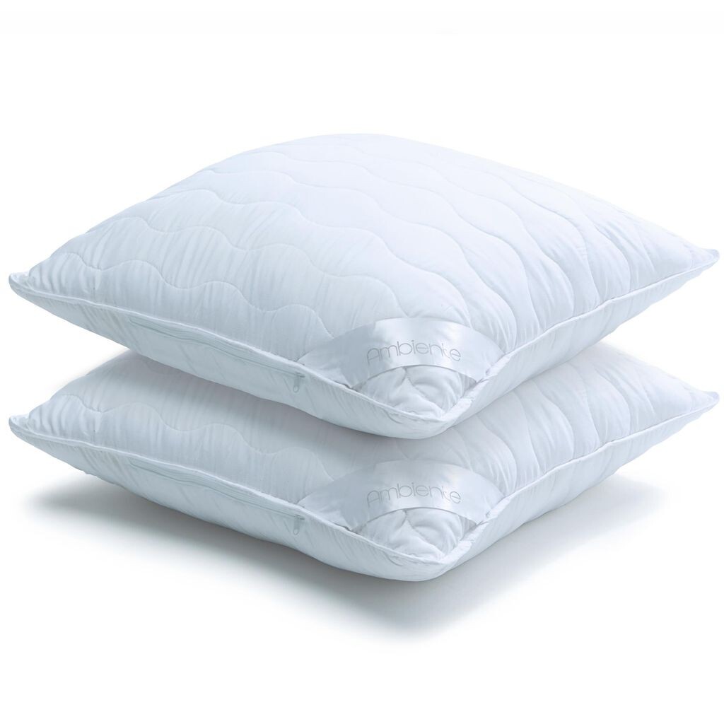 

Подушка Ambiente стеганая подушка 2х50х50 PES микрофибра 2х470г волнистая стежка aqua-textil