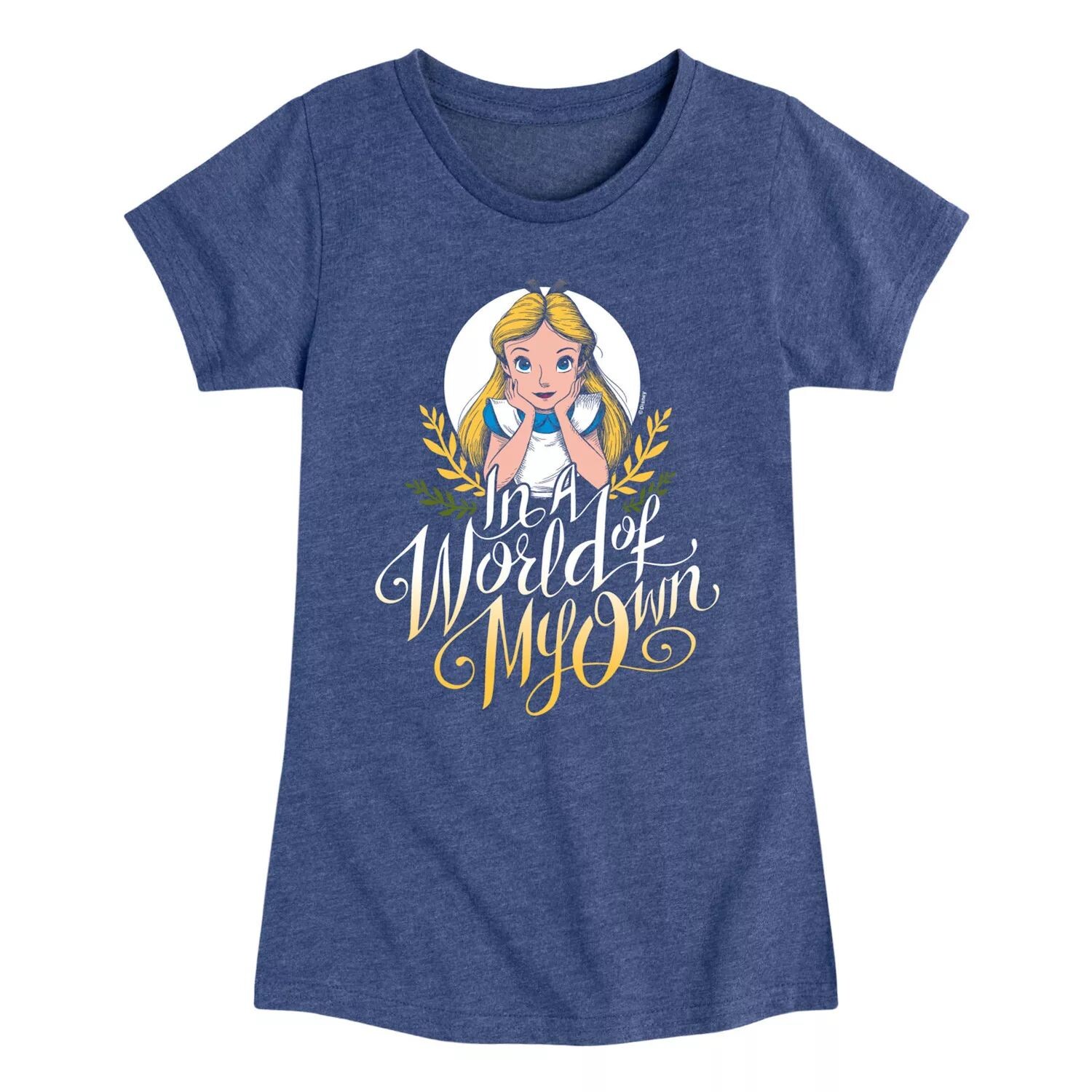 

Футболка с рисунком «Алиса в Стране чудес» для девочек 7–16 лет Disney's Own World Licensed Character, синий
