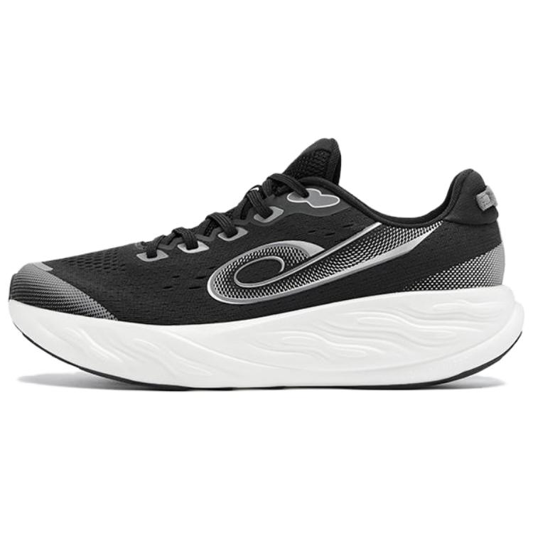 

QIAODAN Кроссовки Chi Pro Shock с противоскользящими свойствами, низкие, для повседневного бега, мужские, черно-белые