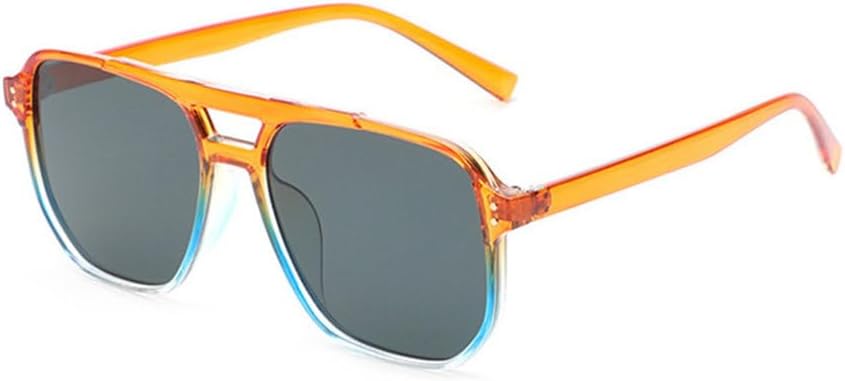 

Ретро солнцезащитные очки с двойной перемычкой для женщин, модные декоративные очки, солнцезащитные очки UV400 для мужчин, трендовые солнцезащитные очки MTZJH, Orange Blue Grey