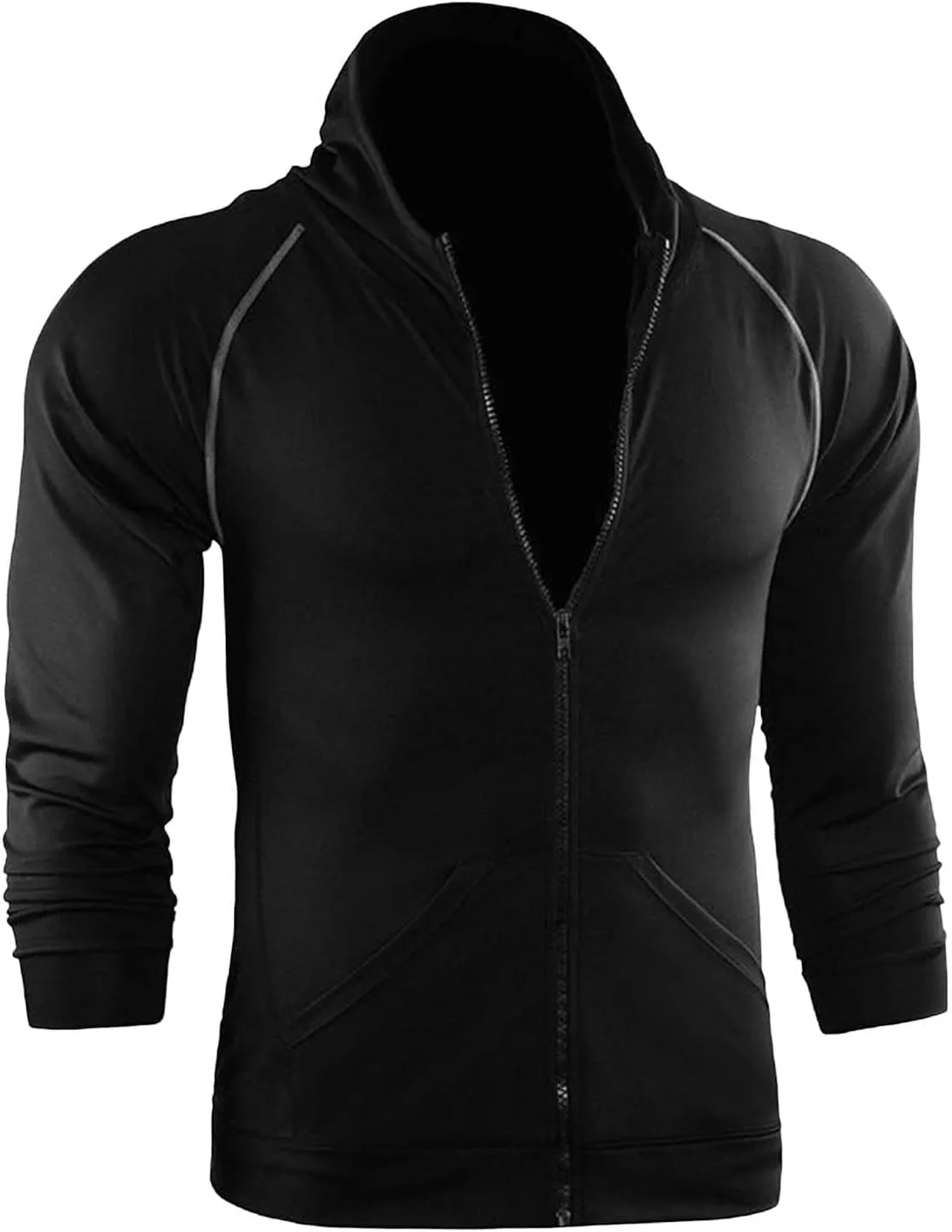 Мужская худи с длинным рукавом Quick Dry Stretch Slim Fit для тренировок