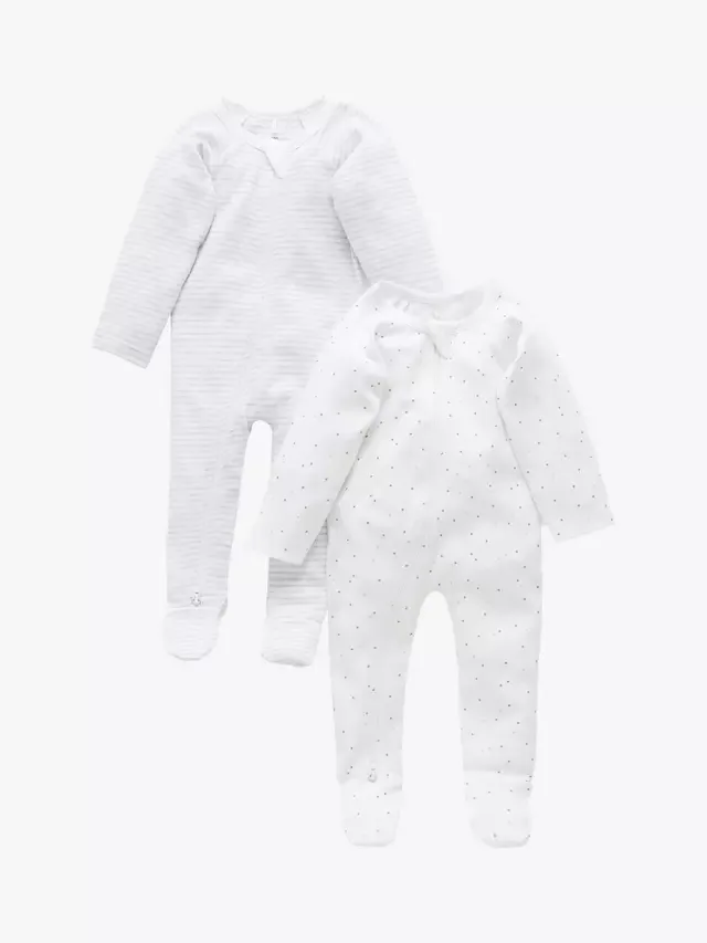 Комбинезон-трансформер, комплект из 2 штук Purebaby, Light Grey — фото 4