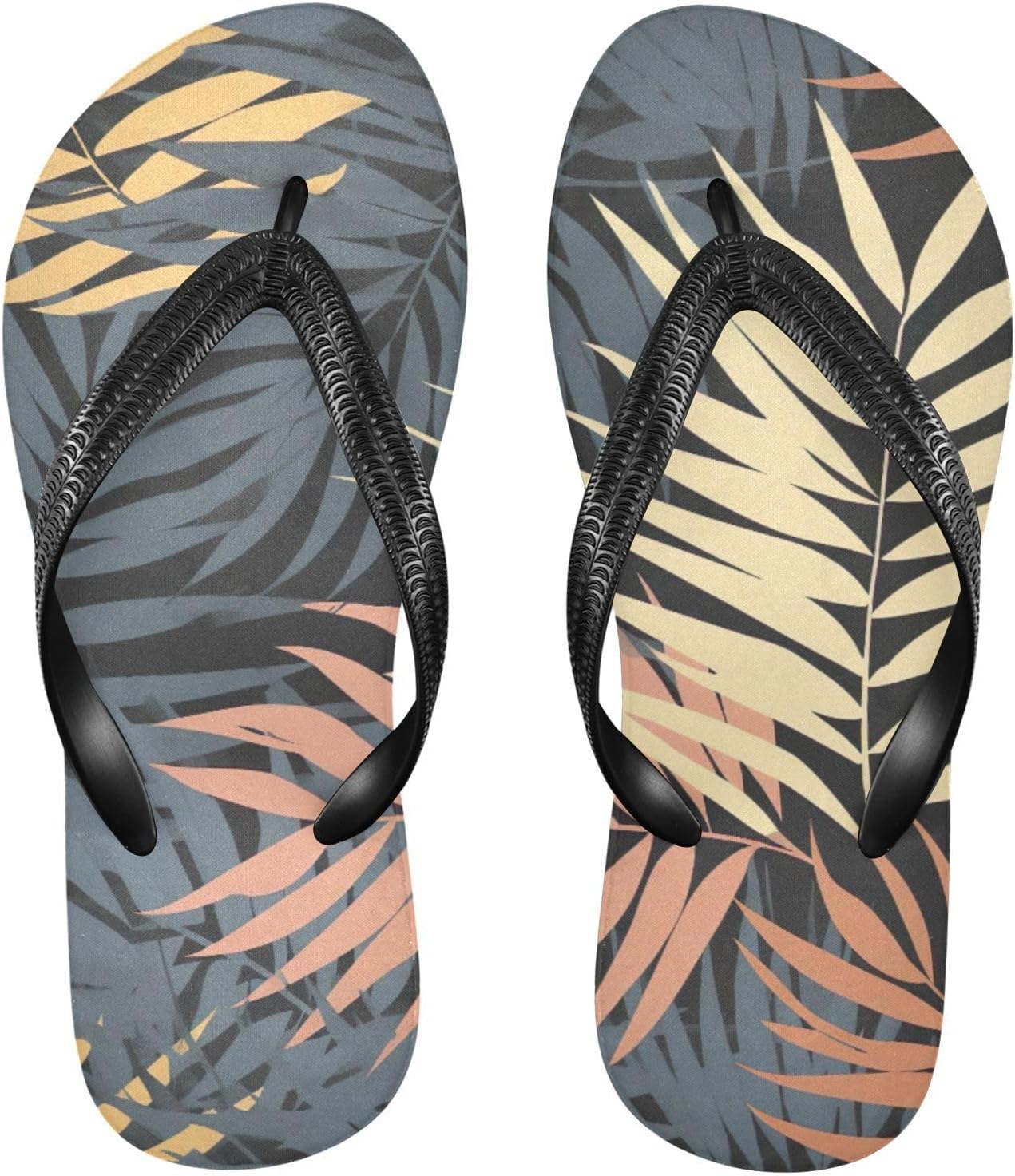 

Женские и мужские летние пляжные шлепанцы Palm Leaf с тропическим дизайном, для душа Kfbe