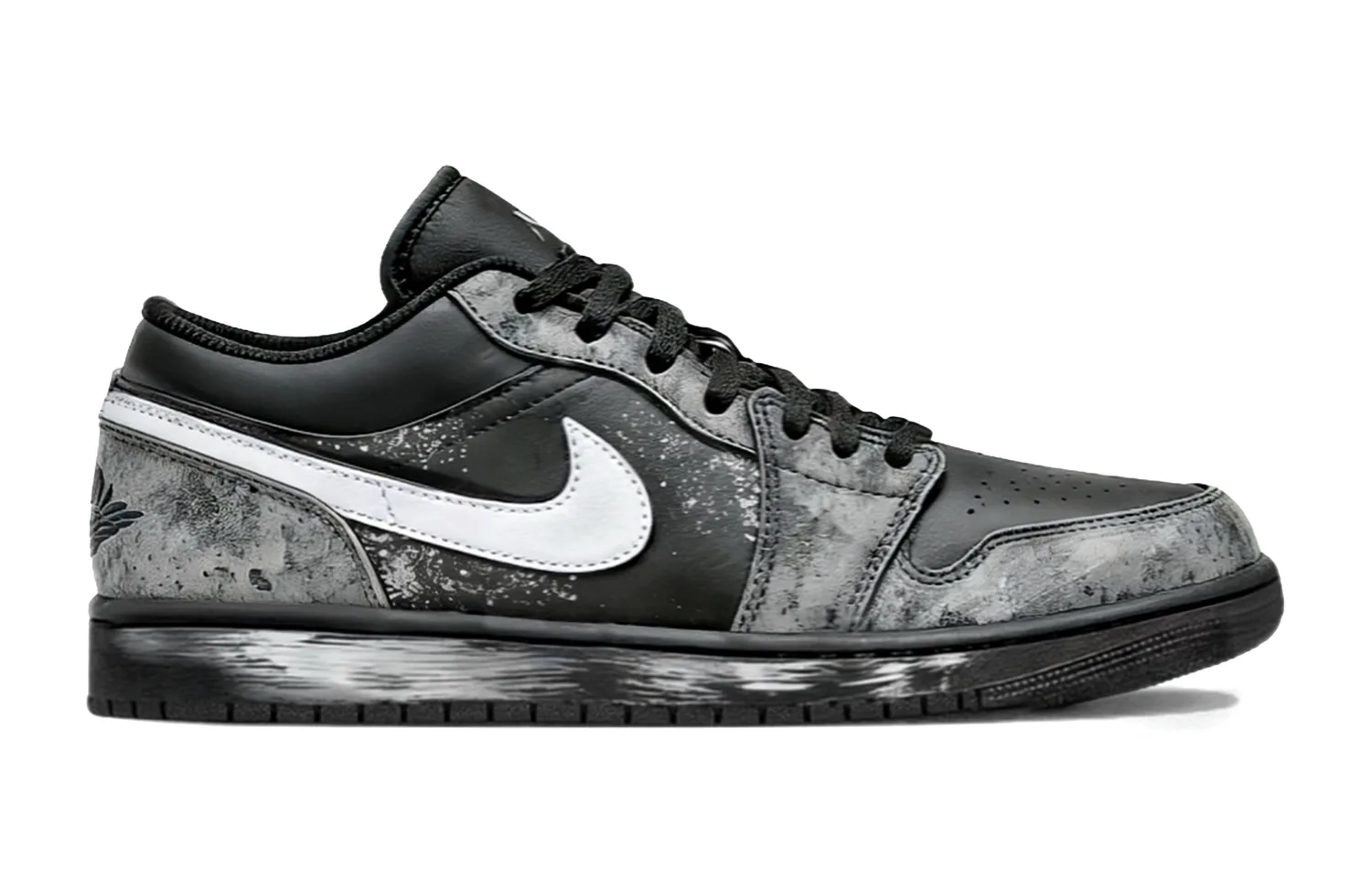 Jordan Кроссовки баскетбольные мужские низкие Air 1 Cushioning, Wear Resistant Vintage черно-серые — фото 4