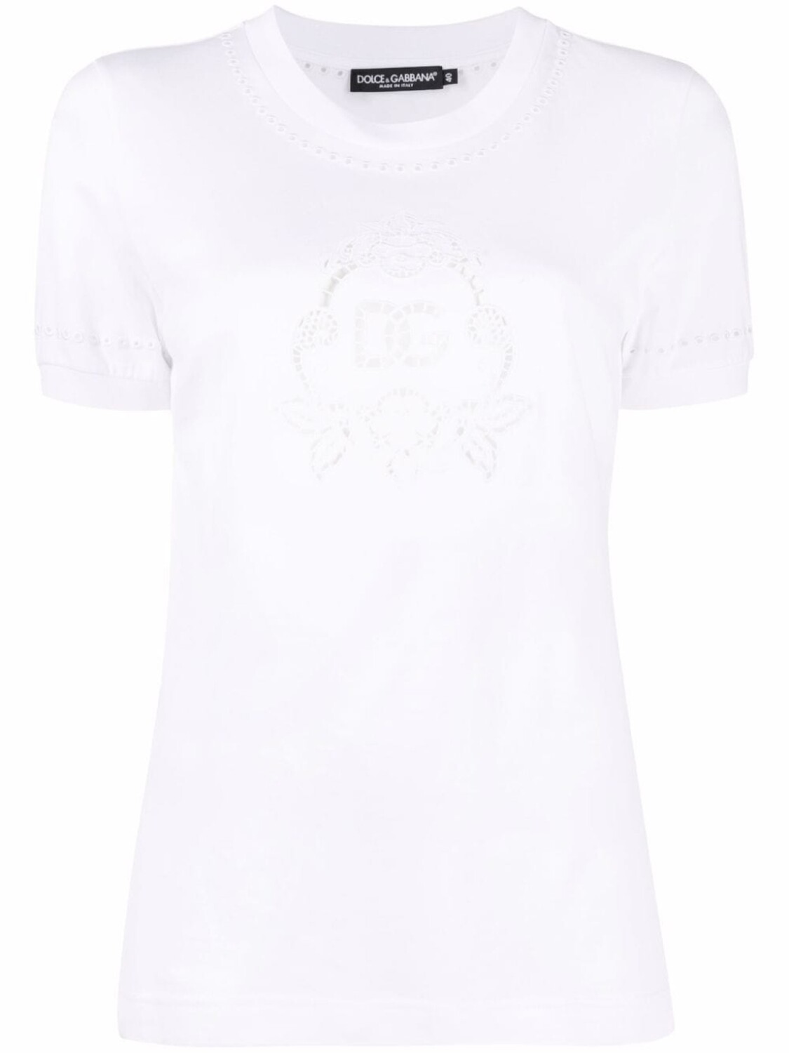 

Dolce & Gabbana футболка с английской вышивкой, белый