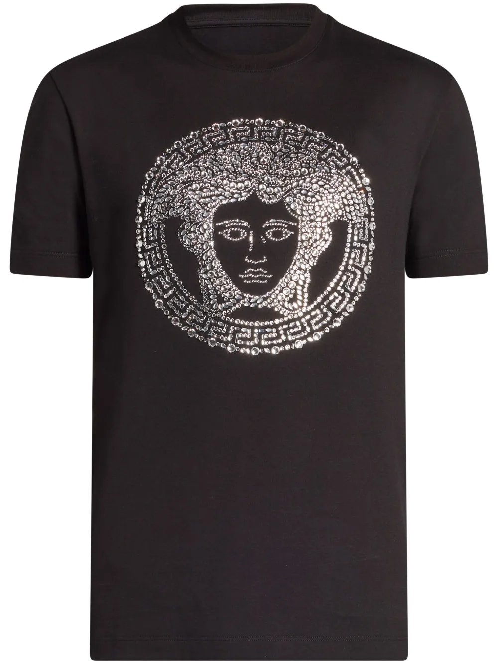 

Футболка со стразами и логотипом Medusa VERSACE, черный
