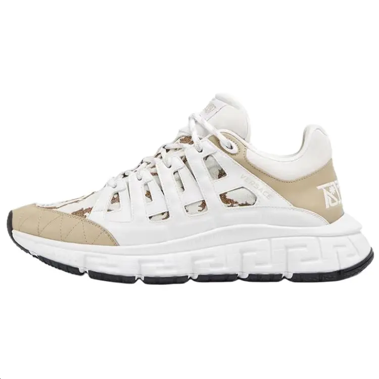 

VERSACE Барокко лоу-топ повседневные кроссовки мужские white