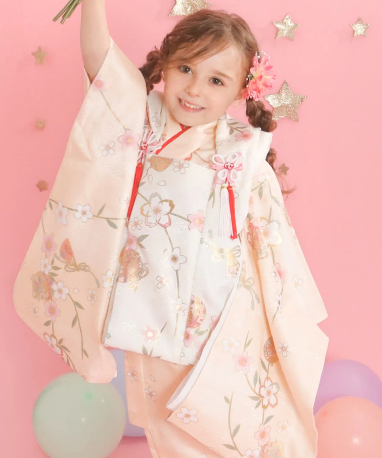 3歳七五三着物9点セット くすみA