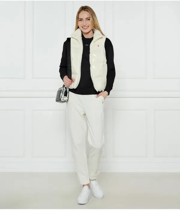 Двусторонний пуховый жилет regular fit Tommy Hilfiger, экрю — фото 2