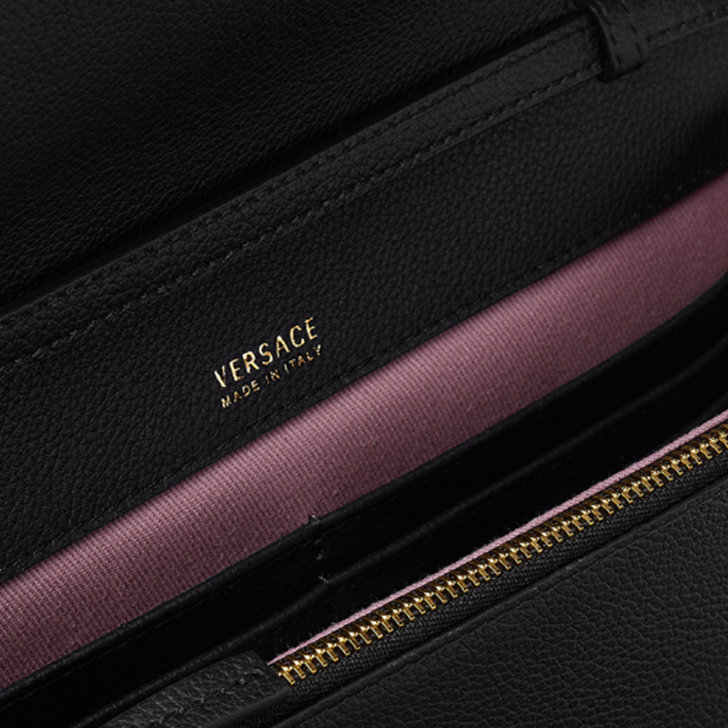 VERSACE Сумка кроссбоди Medusa кожаная клатч кошелёк женская чёрная — фото 4
