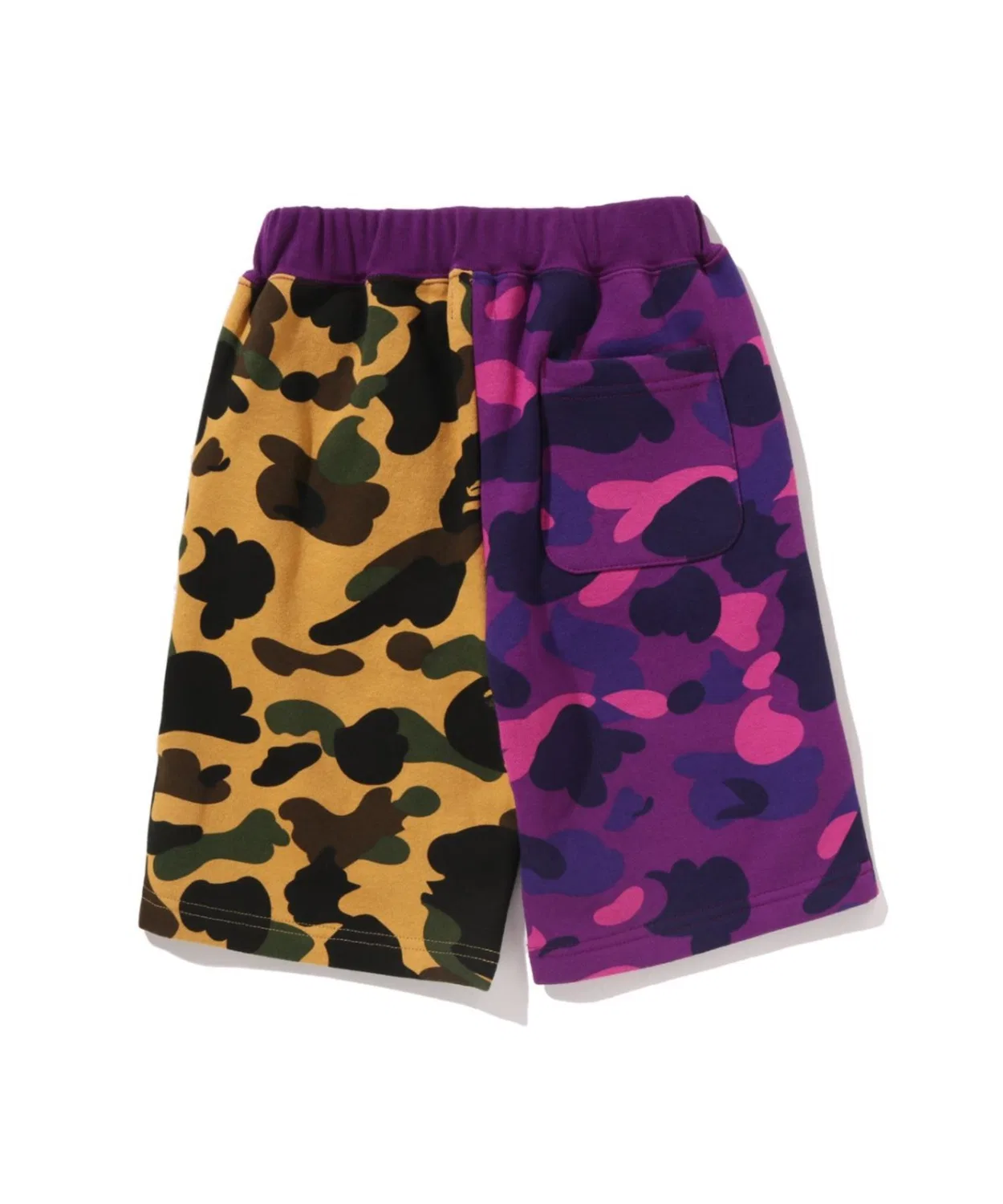 Спортивные шорты с камуфляжем BAPE SPLIT CAMO SHARK, фиолетовый — фото 3