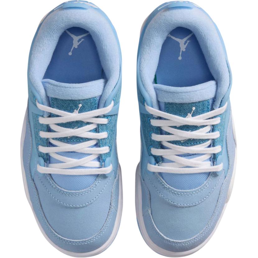 Jordan Air 4 противоскользящие износостойкие низкие детские баскетбольные кроссовки Blue для подростков — фото 4