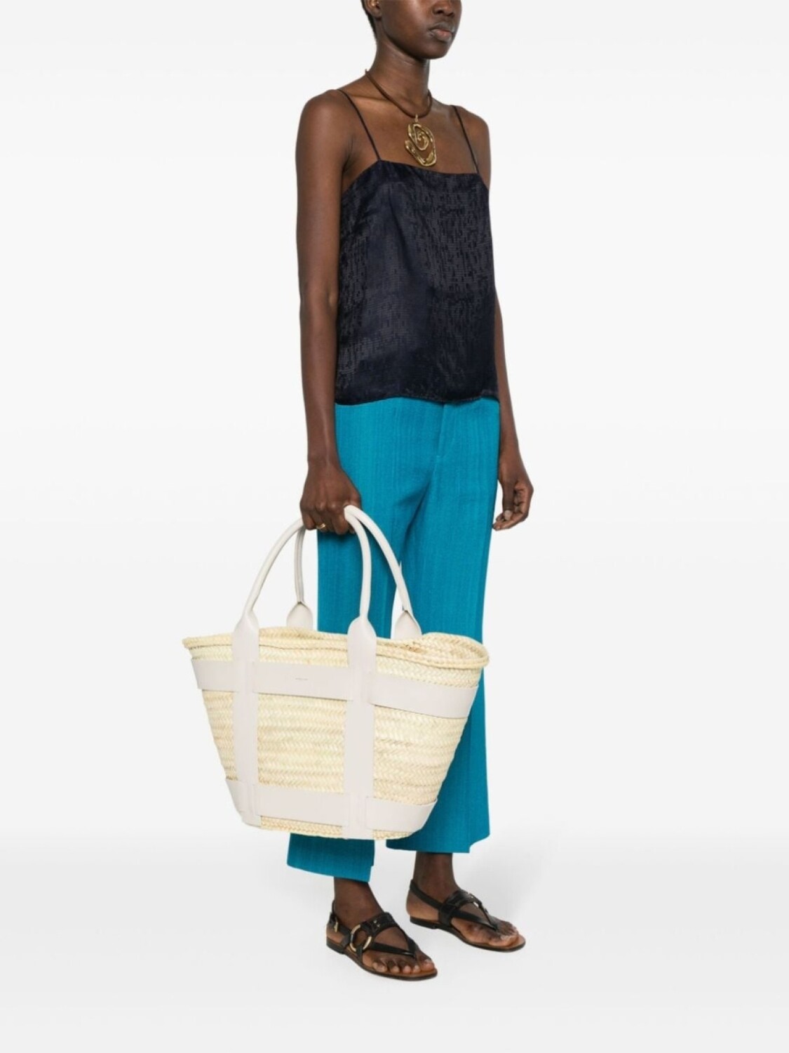 

Пляжная сумка The Maxi Santorini DeMellier, бежевый