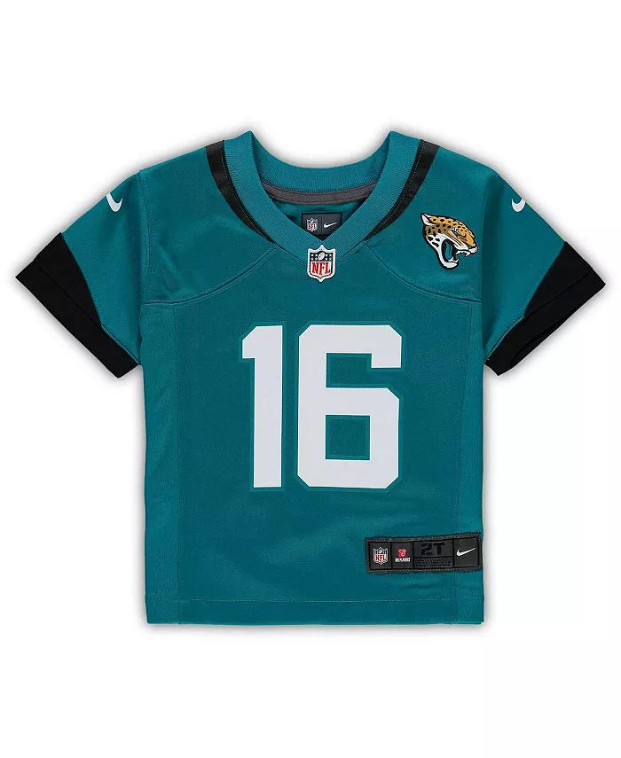 Детская игровая футболка игрока Trevor Lawrence в ретро-стиле Jacksonville Jaguars Prowler, цвет морской волны Nike, мультиколор — фото 2