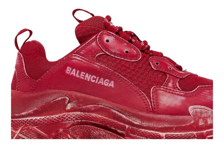 Кроссовки Balenciaga Wmns Triple S Sneaker Dark Red, красный — фото 2