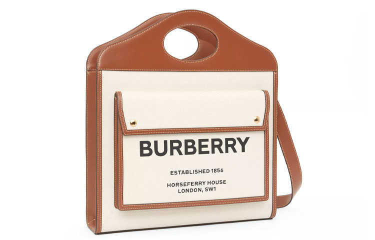 Сумка Burberry из холста и кожи в двух тонах — фото 3