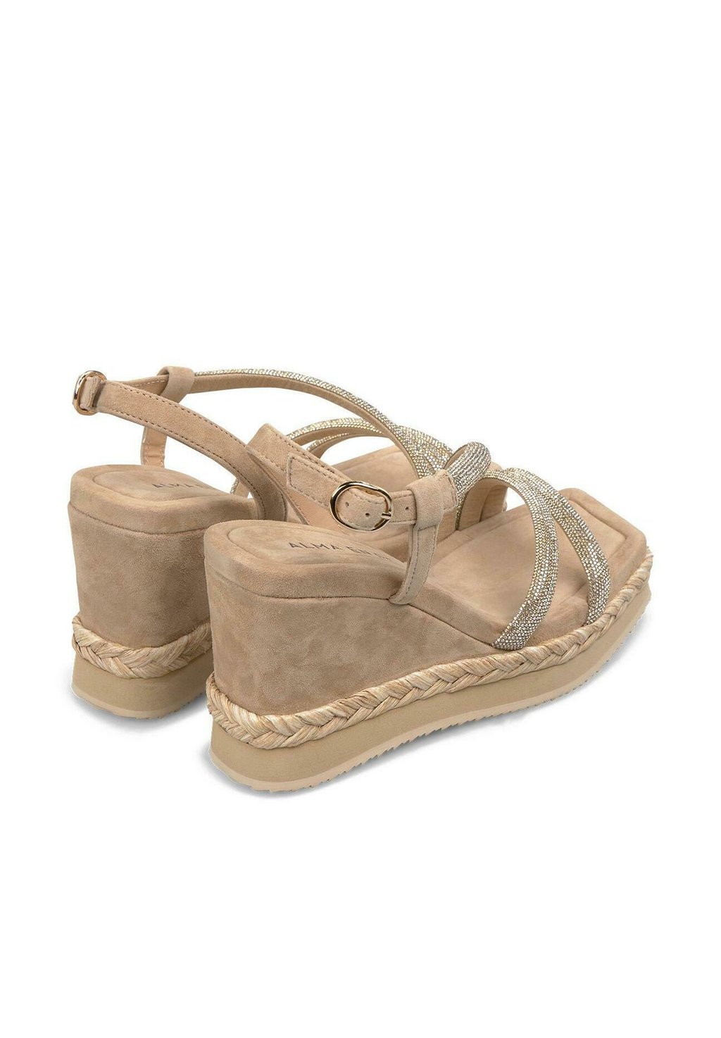 Босоножки на танкетке High heeled sandals Alma en Pena, бежевый — фото 4