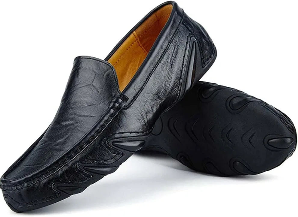 Лоферы мужские повседневные Bitiger Loafers Black-b01