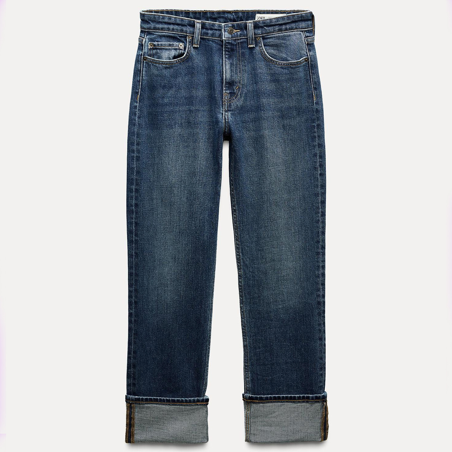 

Джинсы Zara by Carlyne Cerf Slim Mid-waist, синий