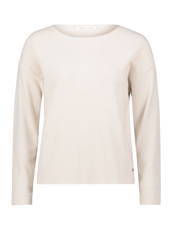 

Вязаный свитер с круглым вырезом в цвете Bright Cream Melange BETTY & CO