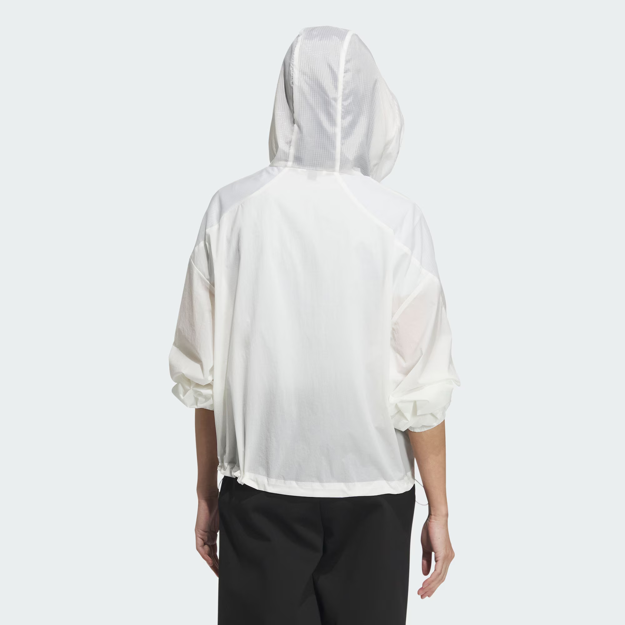 Adidas Современная технологичная тканая куртка, Jade White/Metallic Silver — фото 4