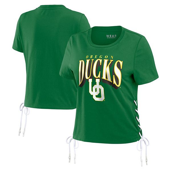 

Женская зеленая футболка Oregon Ducks с боковой шнуровкой и скромным кропом Wear By Erin Andrews, Зеленый, Женская зеленая футболка Oregon Ducks с боковой шнуровкой и скромным кропом Wear By Erin Andrews