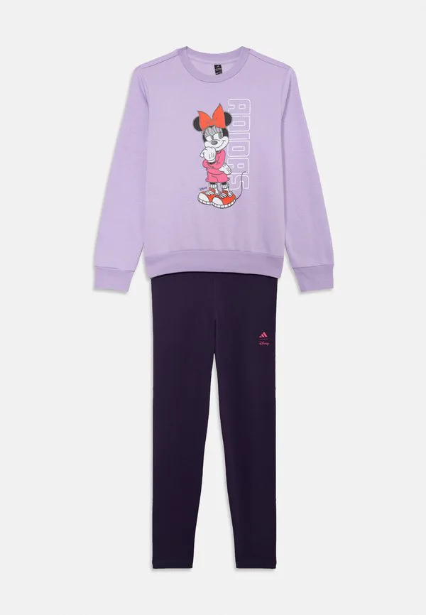 Детские леггинсы унисекс с изображением минни маус от disney Adidas Performance, Powder Plum/Pink Fusion