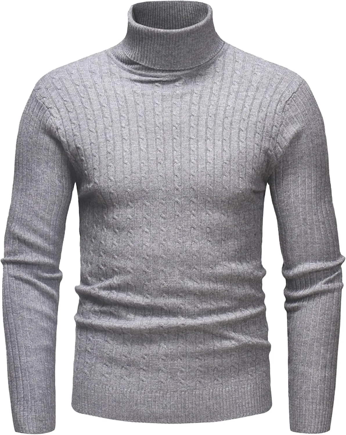 

Мужской ребристый водолазка вязаный пуловер Gsywaipei