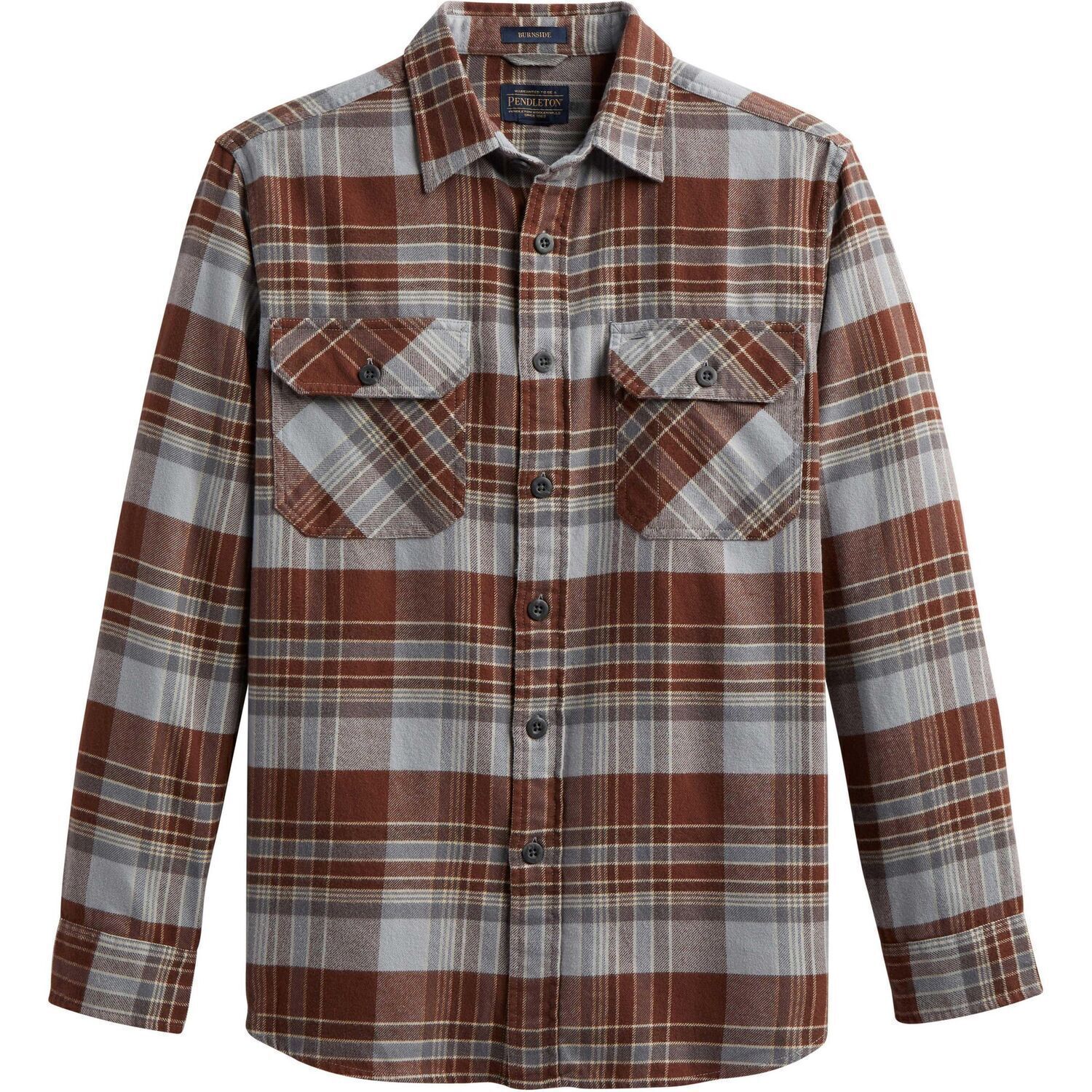 

Мужская фланелевая рубашка Burnside с двойной ворсистой отделкой Pendleton, Oxford/Rust/Coffee Plaid