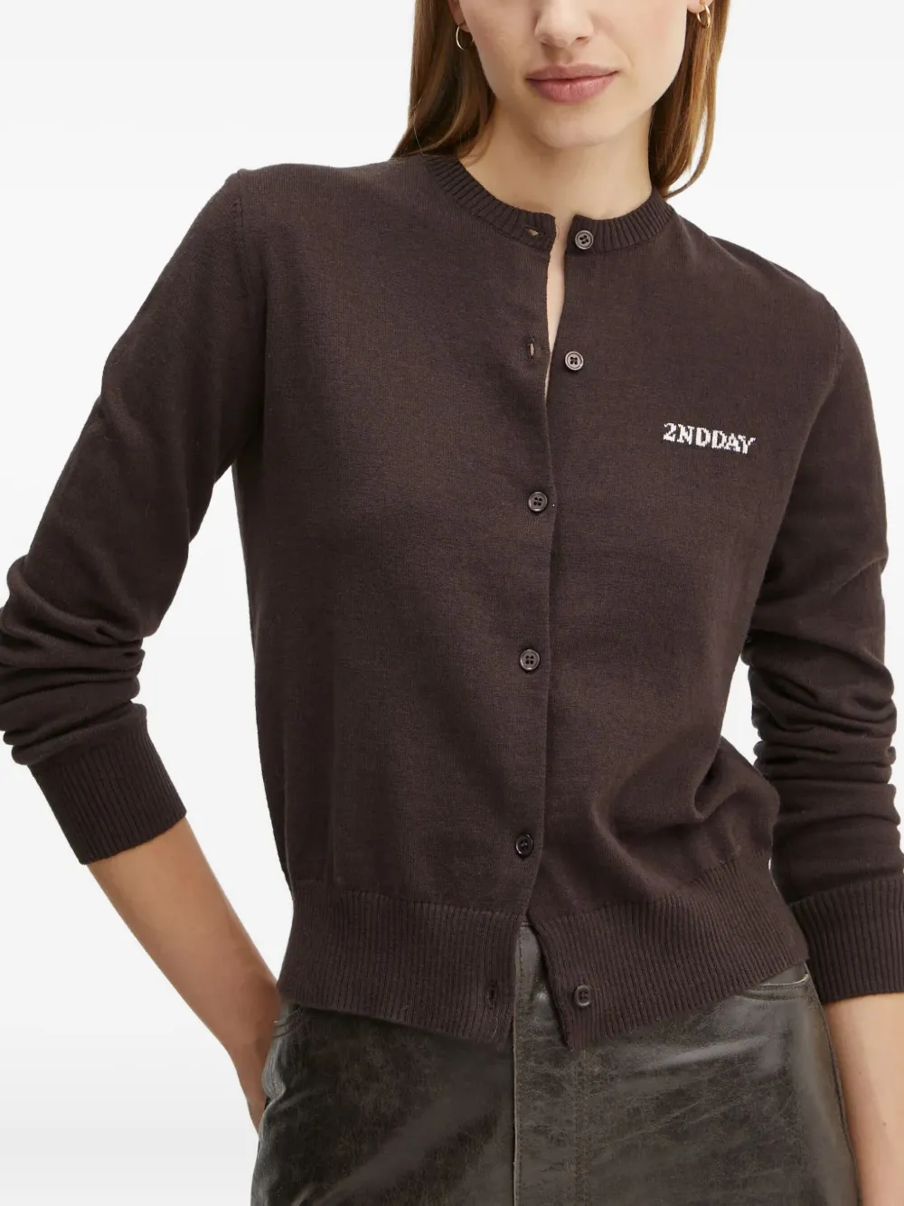 

Кардиган с логотипом Day Birger Et Mikkelsen, коричневый
