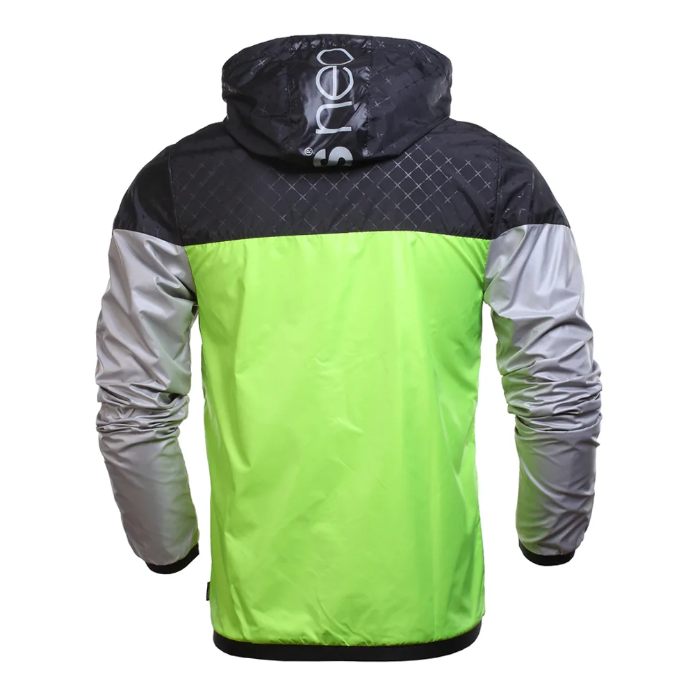 Adidas Neo Куртка мужская Neon Green/Black/Silver — фото 3