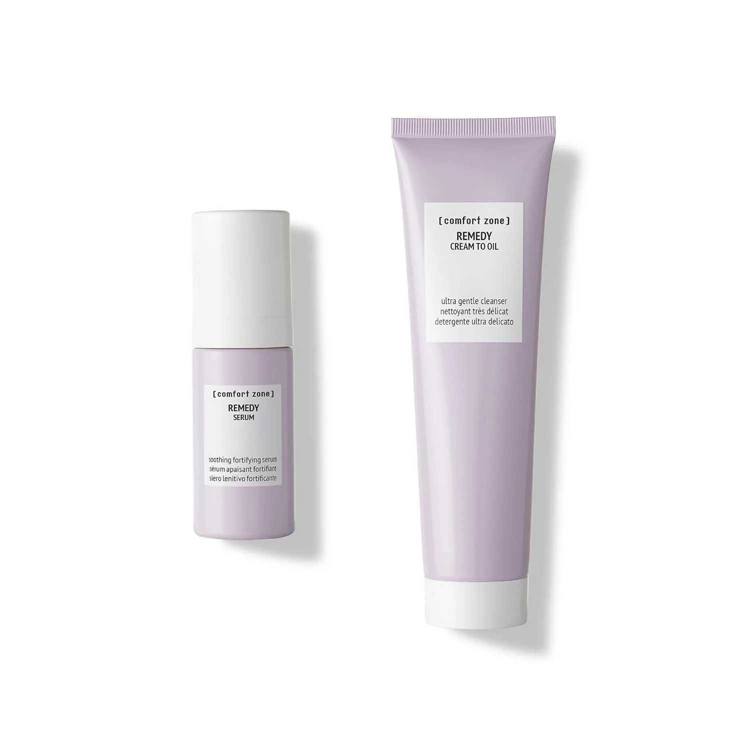 [ comfort zone ] Remedy Soothing Face Cleanser & Serum Duo: успокаивающая сыворотка (30 мл) и питательное очищающее масло-крем (150 мл), успокаивающий и укрепляющий уход для чувствительной кожи (набор 2 шт)