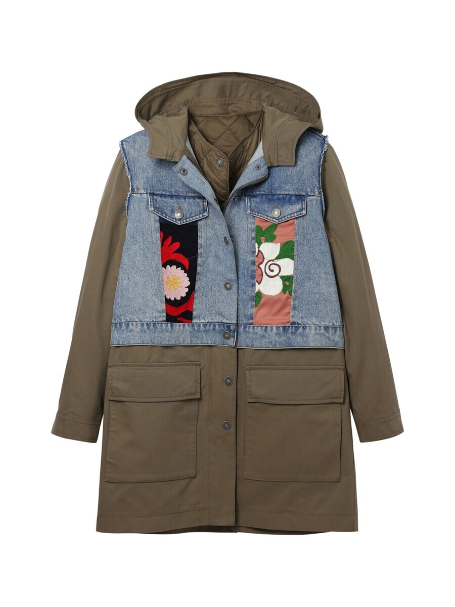 

Парка Desigual Between-Seasons Parka, зеленый/мятный