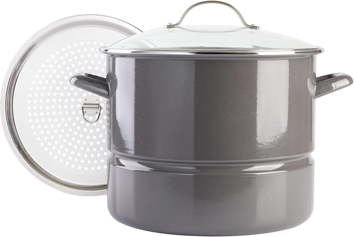 

Kenmore Broadway 16-литровая кастрюля для пароварки — графитово-серый, Graphite Gray