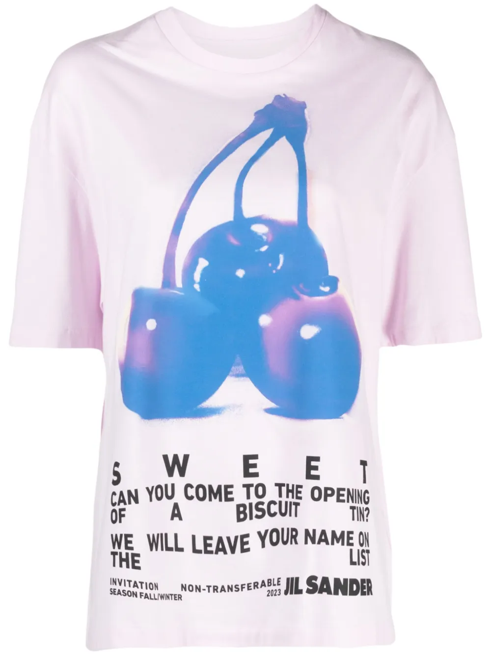 

Футболка с графичным принтом JIL SANDER, розовый