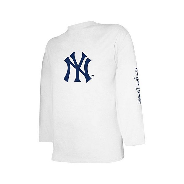 Комплект футболок New York Yankees для молодежи, цвет navy/white Stitches — фото 4