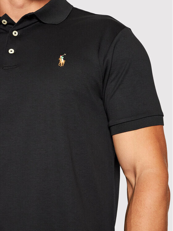 Рубашка-поло узкого кроя Polo Ralph Lauren, черный — фото 4