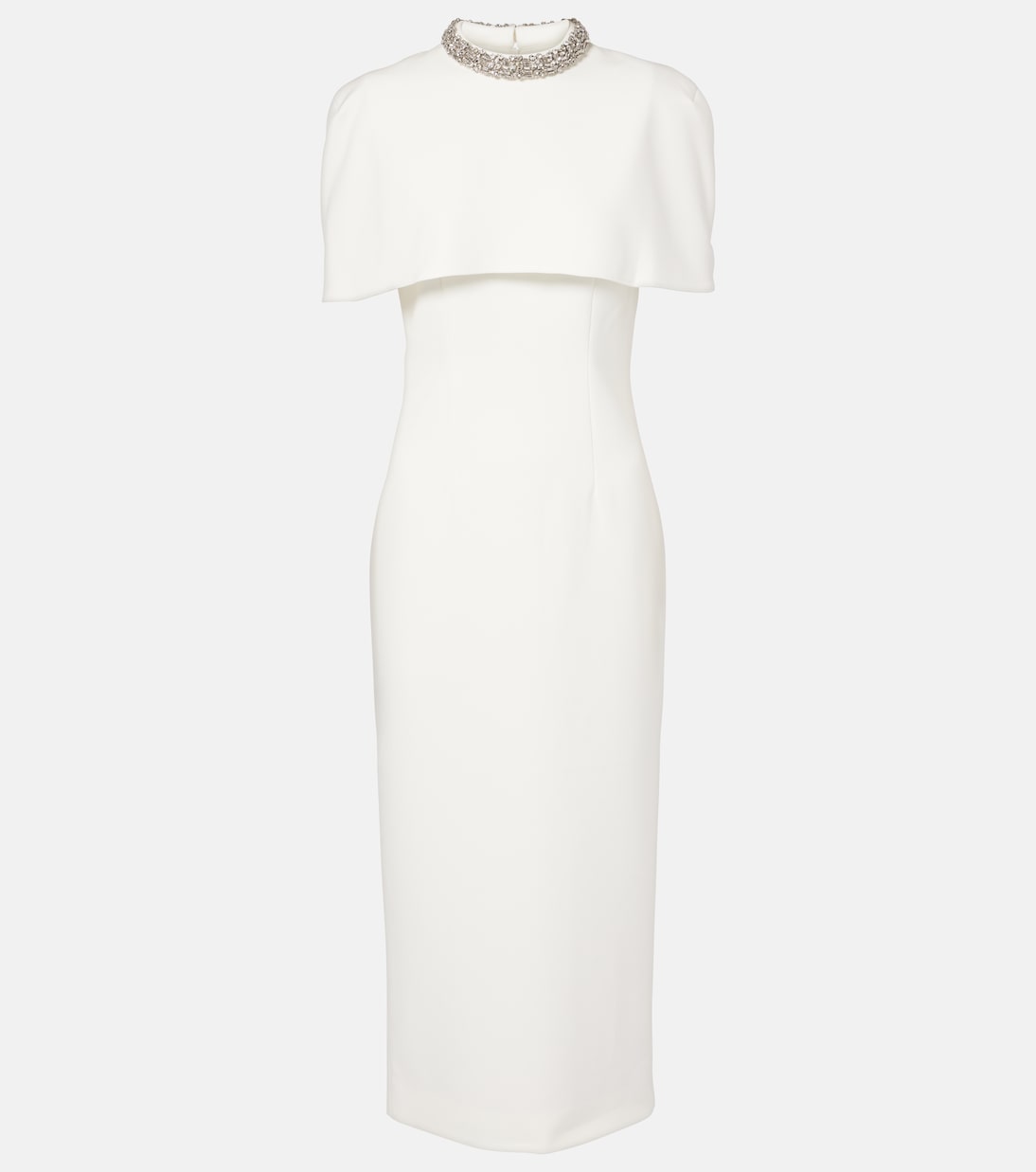

Коктейльное платье из крепа с декором Roland Mouret, белый
