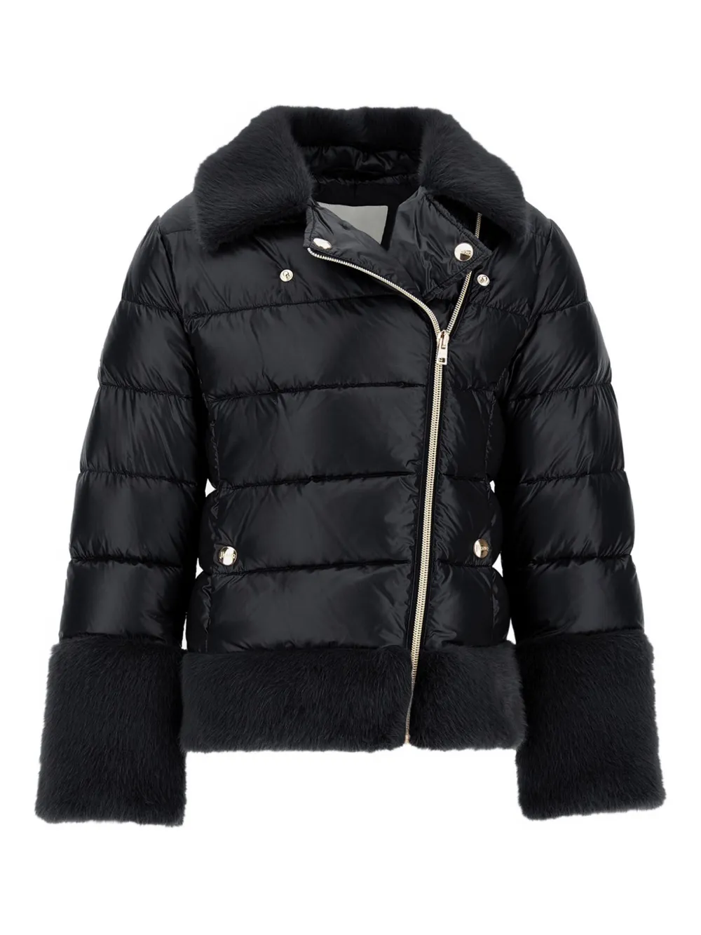 

Стеганый пуховик Herno Kids, черный