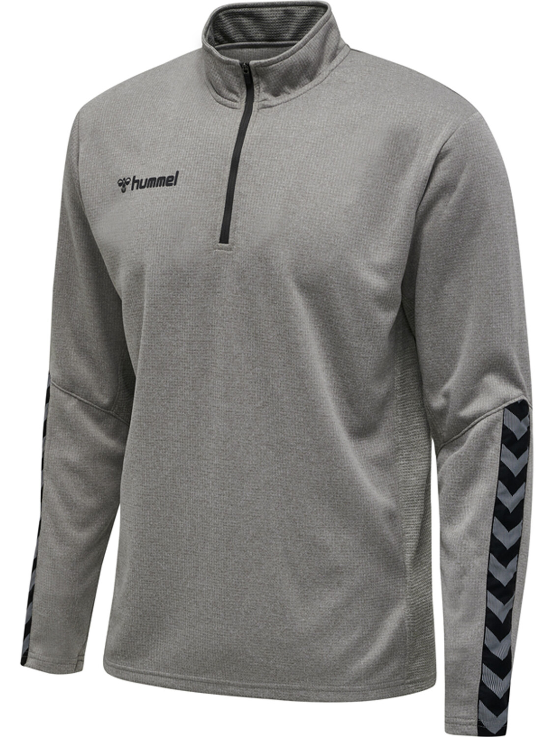 Толстовка Hummel Mit Kurzem Reißverschluss Hmlauthentic Kids Half Zip, серый меланж — фото 3