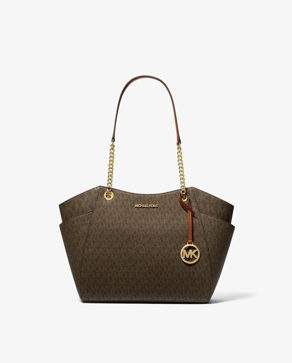 

Большая сумка через плечо Jet Set с логотипом Michael Michael Kors, темно-коричневый