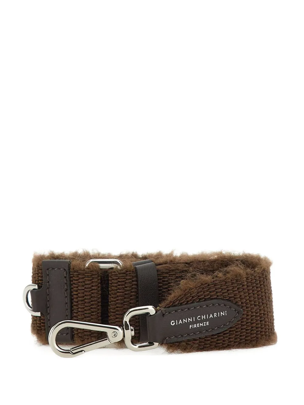 

Ремень для сумки с отделкой из овчины GIANNI CHIARINI, коричневый
