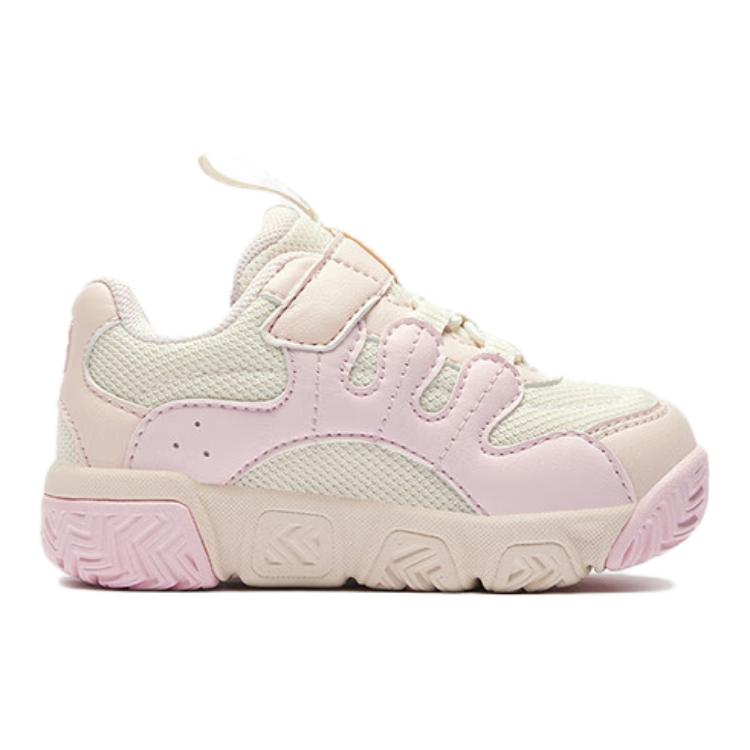 

Антискользящие износостойкие низкие детские баскетбольные кроссовки бело-розовые Kids FILA KIDS, молочно-белый/нежно-розовый