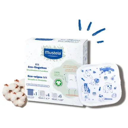 Средство для снятия макияжа Mustela — Многоразовые и моющиеся экологически чистые салфетки — фото 4